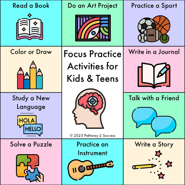 Focus activities for kid and teens