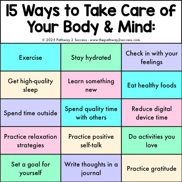 15 ways to take care of your body and your mind for kids and teens