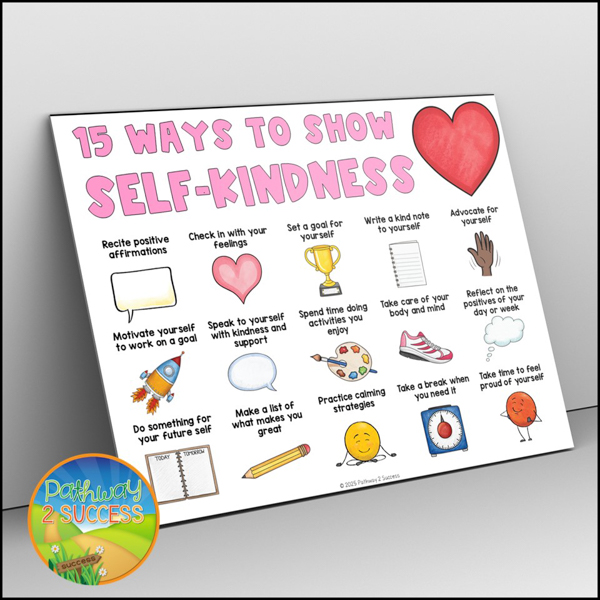 self-kindness poster for kids and young adults