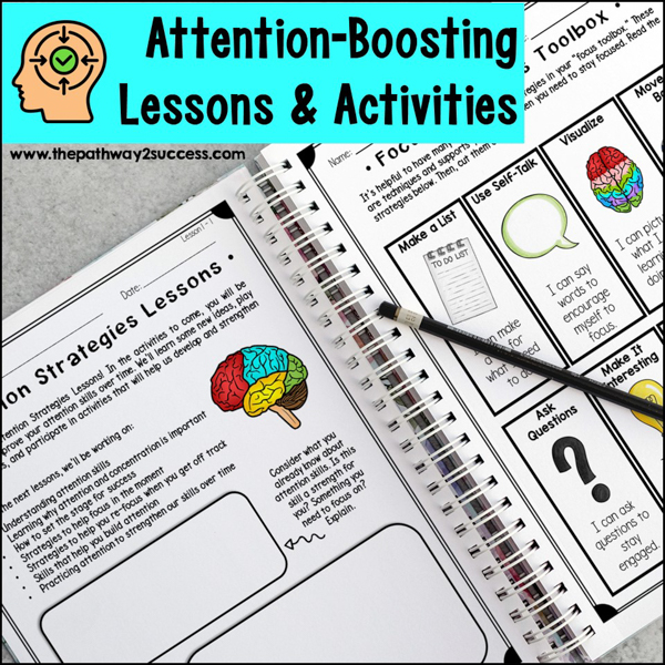 Attention lessons and activities for kids and teens to boost their focus