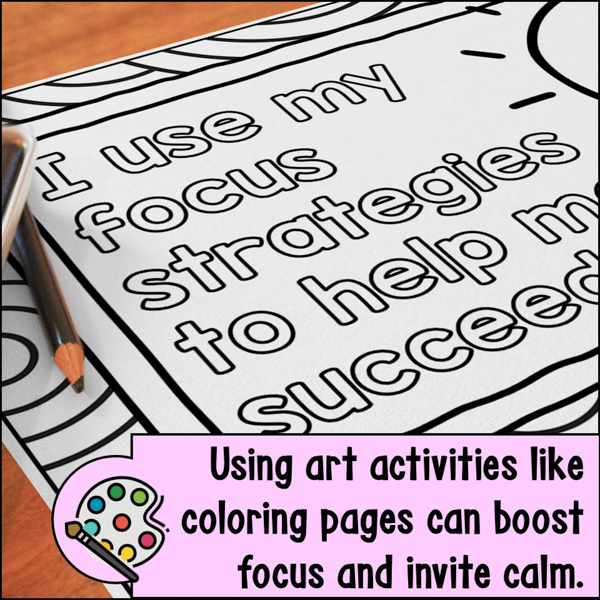 Coloring activities boost focus and invite calm.