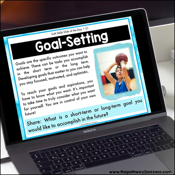 Goal-setting: A soft skill that helps you figure out what you want to achieve and then make a solid plan to get there.