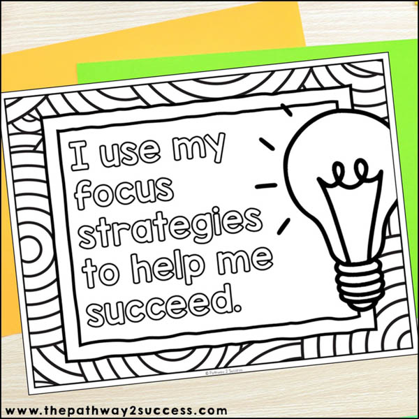 free coloring page for kids and teens as a brain break