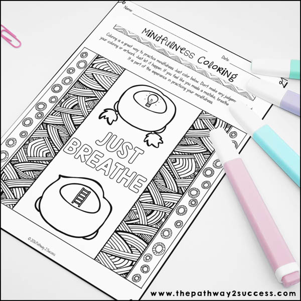 Mindfulness coloring for kids and teens