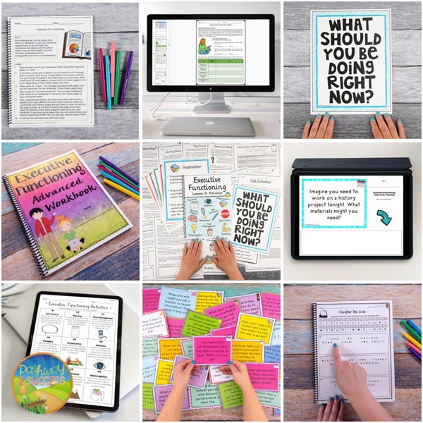 Executive functioning lessons and activities for the entire year