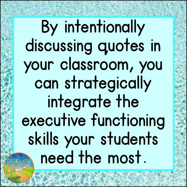 integrate quotes into your day to build executive functioning skills for kids and teens