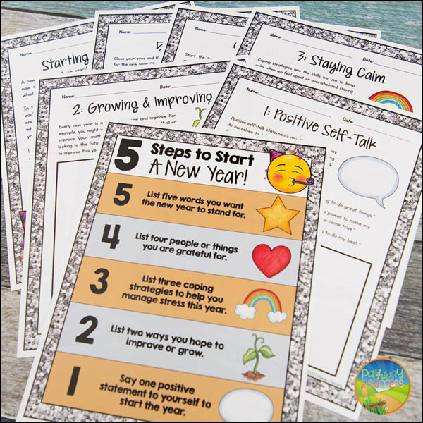 5 steps to start a new year - activities to boost positive thinking and mo re