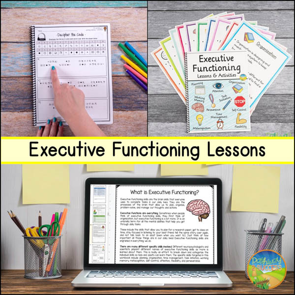 Executive functioning lessons and activities for the year