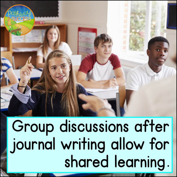 Group discussions after journal writing help teens learn and grow