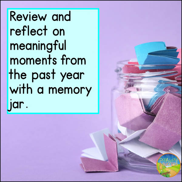 make a memory jar - an activity for the beginning of a new year