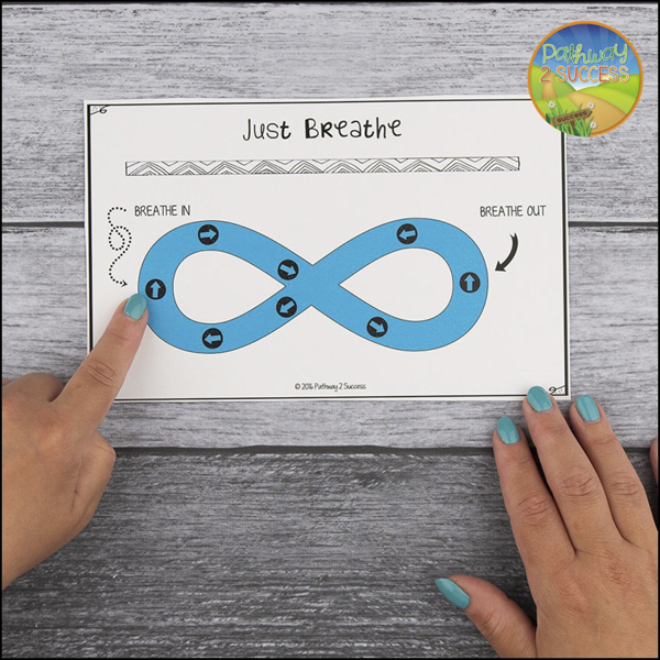 free mindfulness breathe board for the calm down area