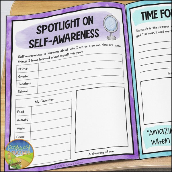 free end of the year memory book for kids to finish off the year strong