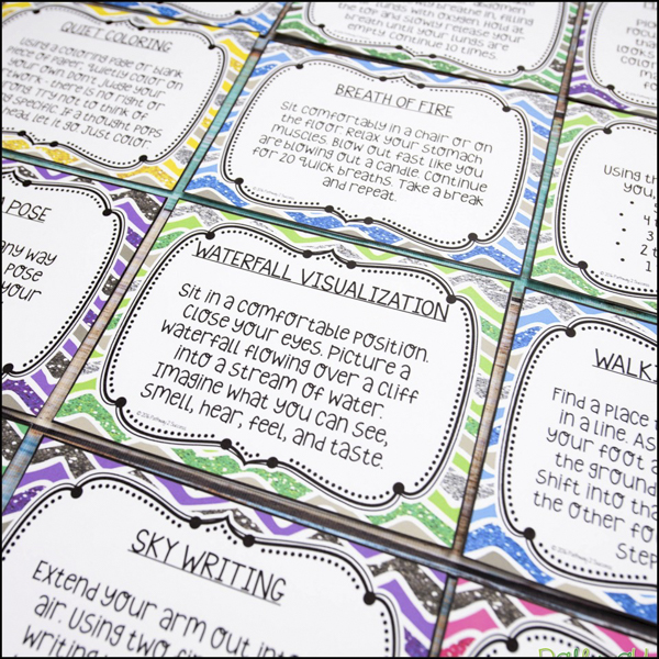 Mindfulness brain break cards