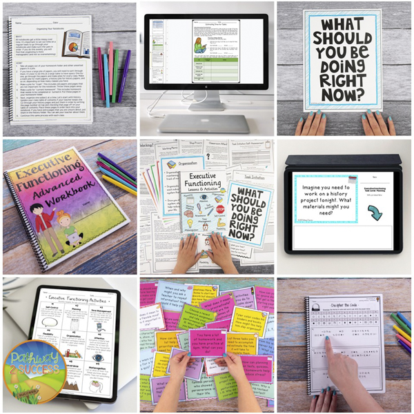 executive functioning lessons and activities for middle and high school students