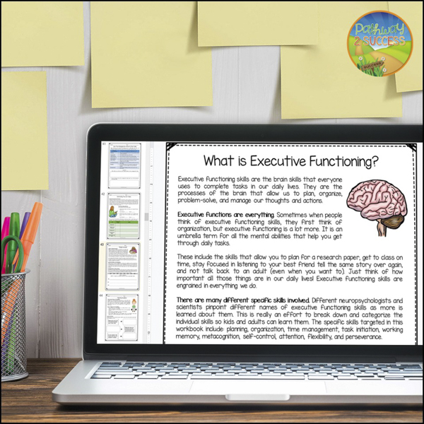 executive functioning lessons and activities - a complete yearlong set!