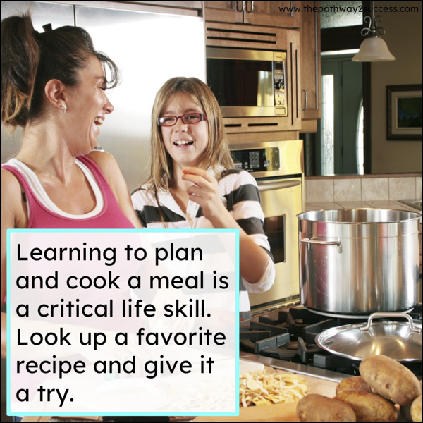 Learning to plan and cook a mean is a life skill