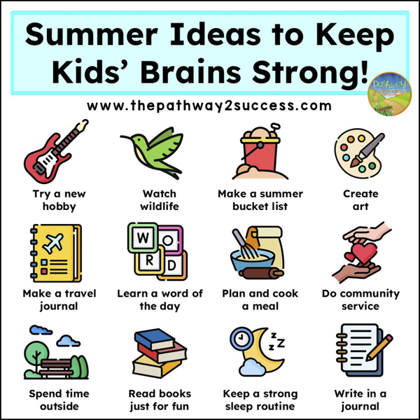 summer ideas to keep kids' brains strong!