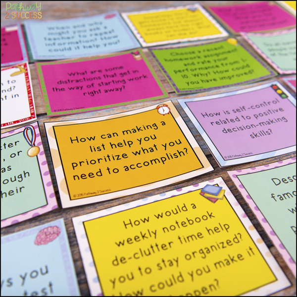 executive functioning discussion cards