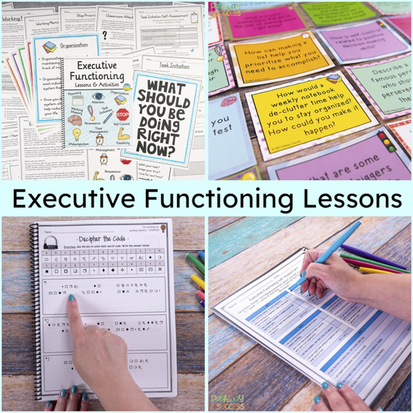 executive functioning lessons, activities, workbooks, and more for the year