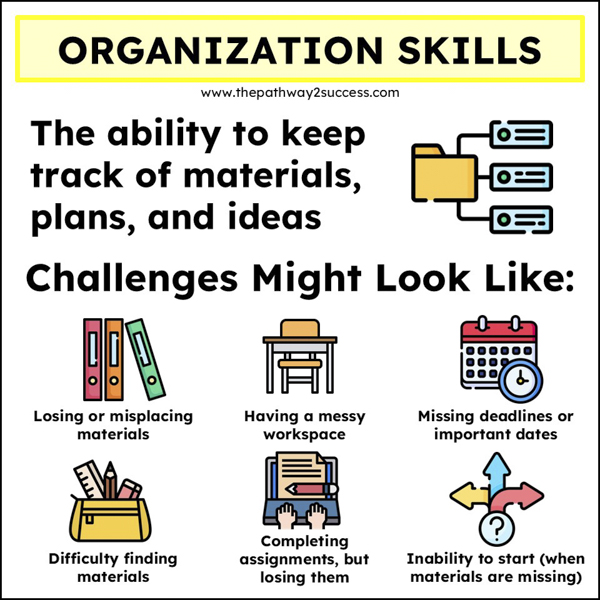 organization challenges for kids and teens