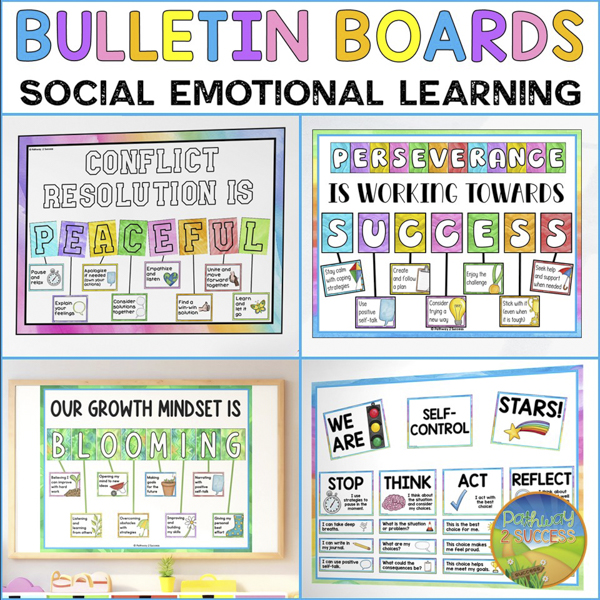 social emotional learning bulletin board set for the entire year
