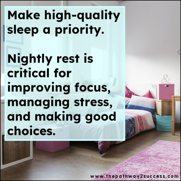 Make high-quality sleep a priority for kids and teens to boost executive functioning skills