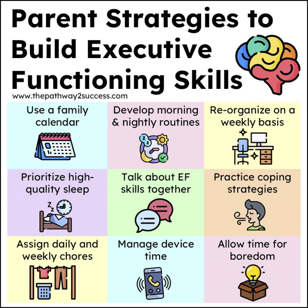 Parent strategies to build executive functioning skills for kids and teens
