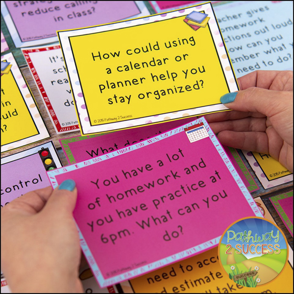 Executive functioning discussion cards for kids and teens